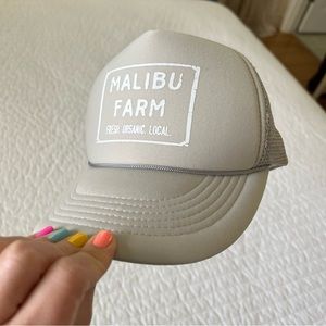 Malibu Farm Light Gray Trucker Hat SnapBack